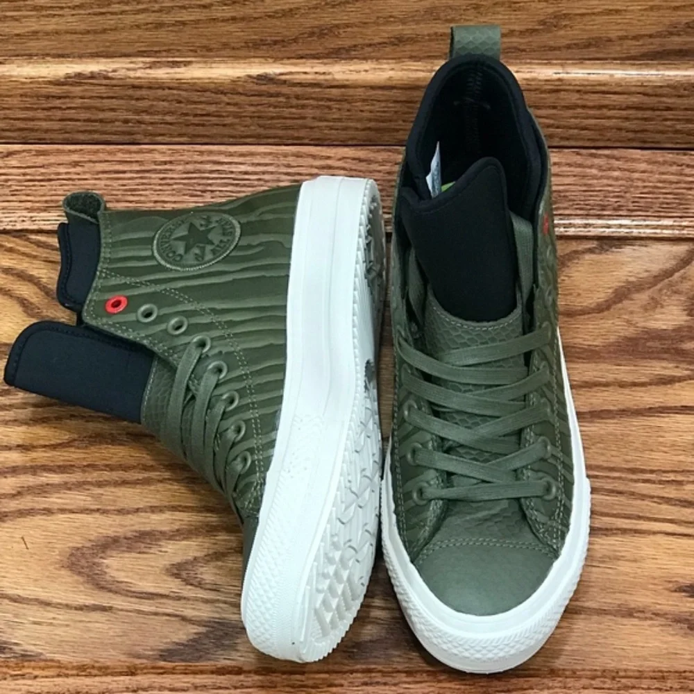 Converse CTAS WP Boot Hi Medium Olive Black Shoes - Picture 4 of 8